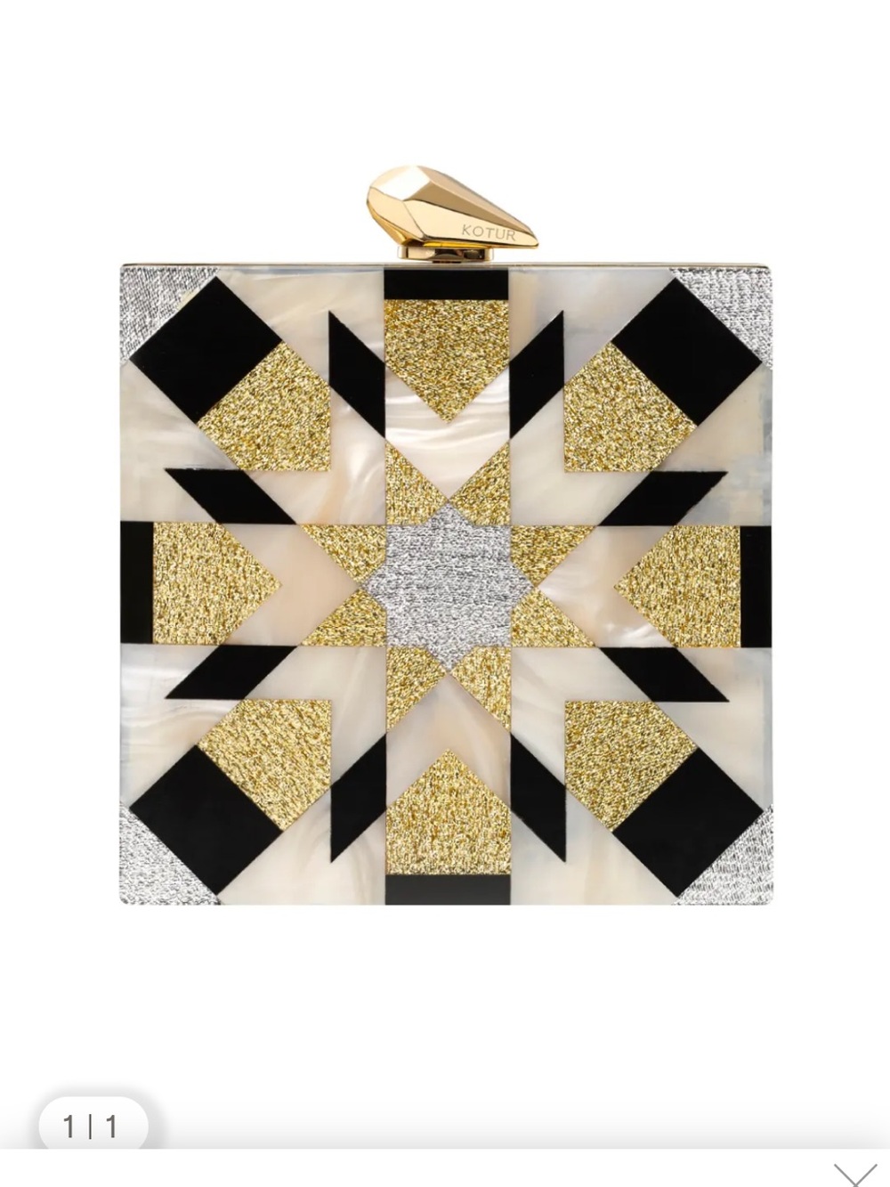 Geometric lucite evening bag